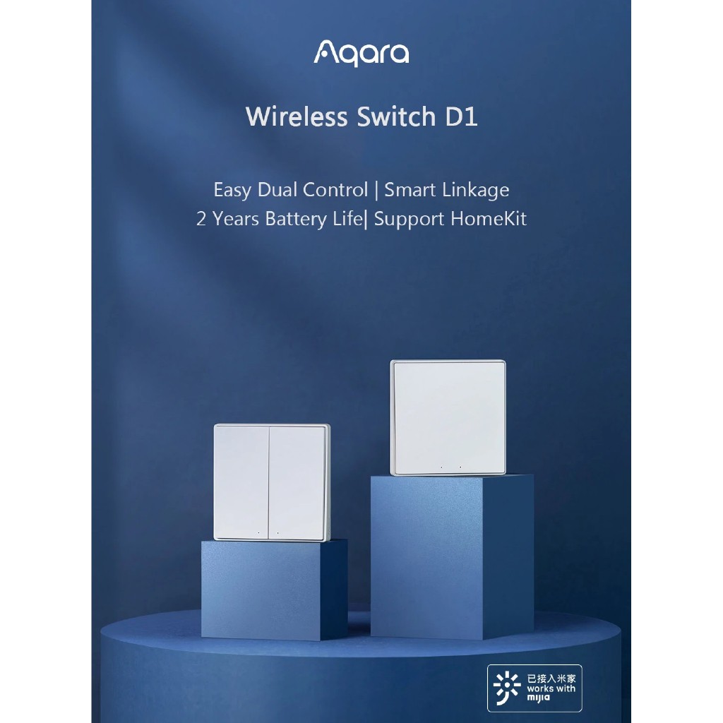 Công Tắc Thông Minh Zigbee Aqara D1 2020 Wireless - Công tắc ngữ cảnh dán tường, bàn làm việc.