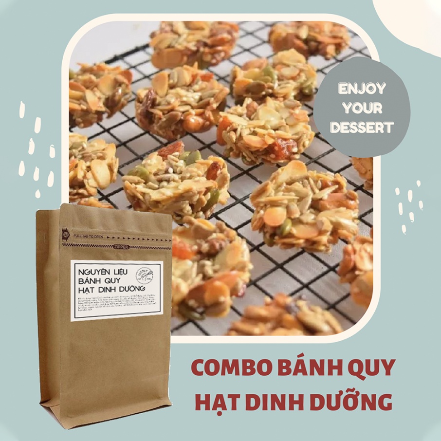 Combo bánh quy hạt dinh dưỡng (Thành phẩm: khoảng 350-450g bánh)