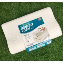 Gối Memory Foam 50D Hình Cong Lock&Lock HLW111 (50 x 30 cm) - Trắng - Thiết kế cong theo đầu và gáy bảo vệ cột sống