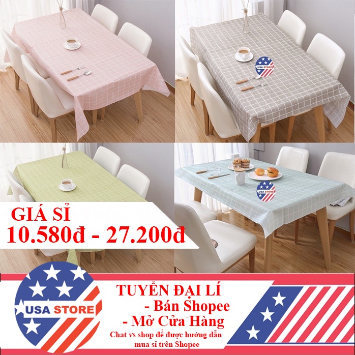 Khăn Trải Bàn Ô VUÔNG CARO Hàn Quốc, Thảm Picnic Vải Peva, Phông Nền Chụp Ảnh Vintage Trang Trí Bàn Học
