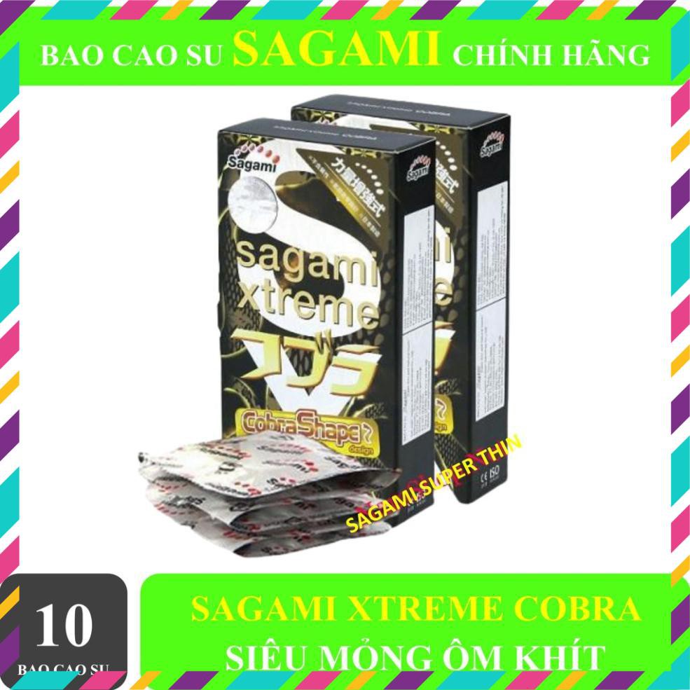 [HÀNG NHẬT CAO CẤP] Bao cao su Siêu mỏng ôm khít Sagami Xtreme cobra shape hộp 10 bcs