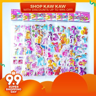 Sticker dán tường 3D hình con ngựa Pony dùng cho sinh nhật trẻ nhỏ