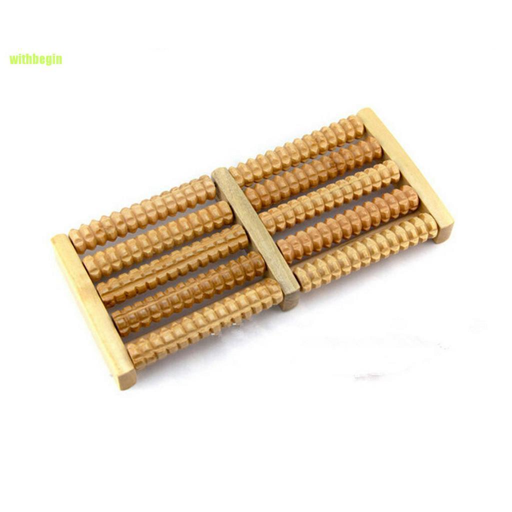 (Hàng Mới Về) Set 5 Dụng Cụ Lăn Mát Xa Chân Bằng Gỗ Tiện Dụng