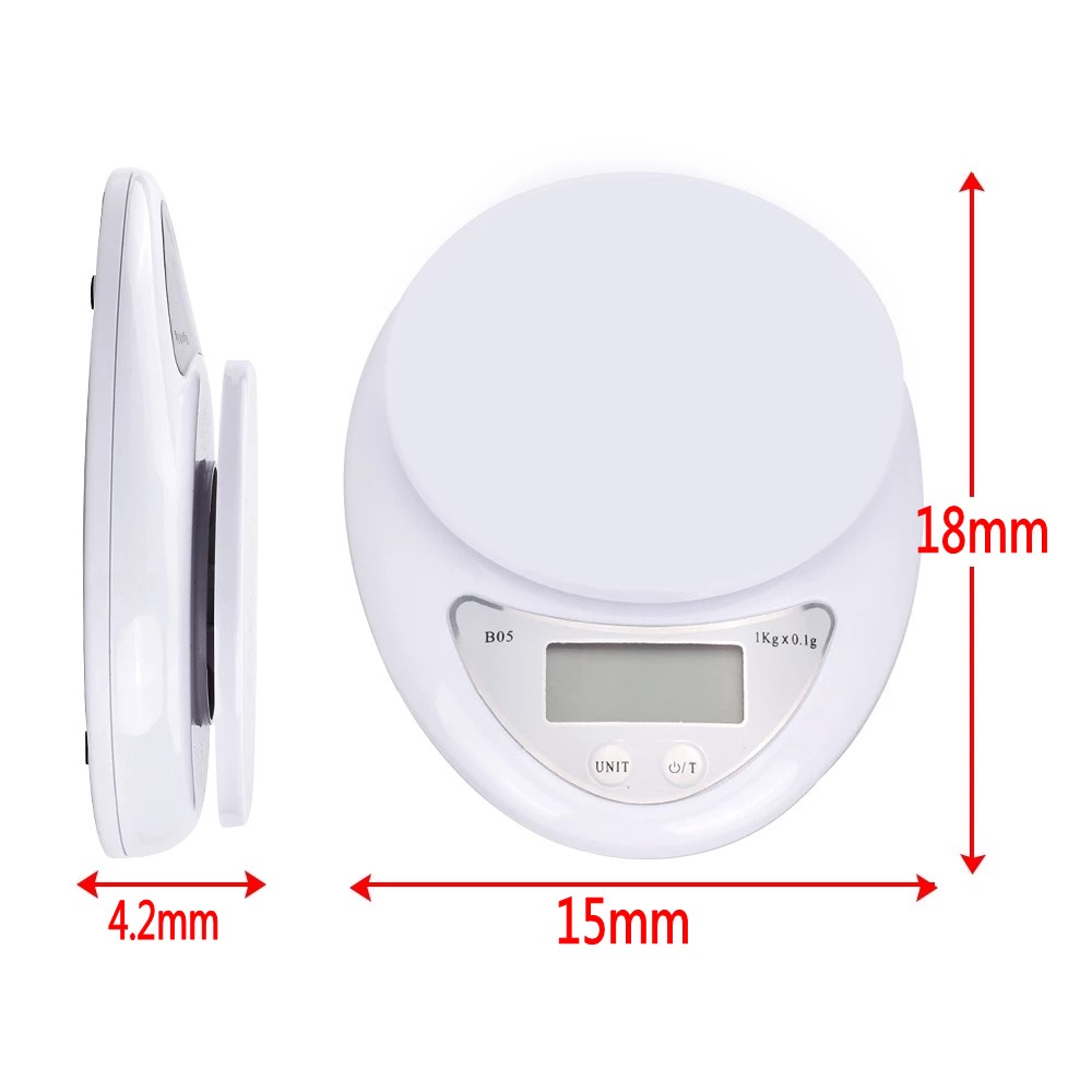 Cân điện tử tiện lợi 5kg / 1 dùng nấu ăn
