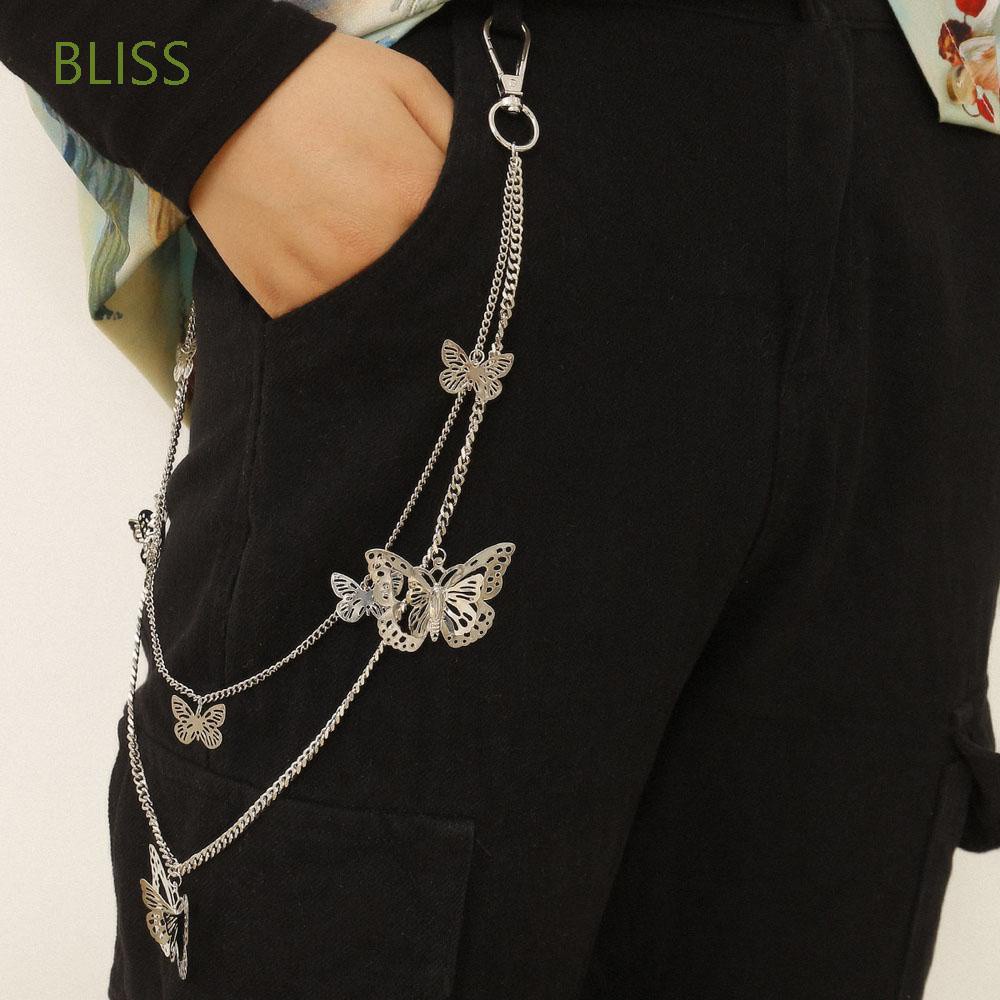 Dây Xích Dài Đeo Thắt Lưng Quần Jeans Phối Hình Bướm Nhiều Màu Thời Trang Cho Nam Nữ