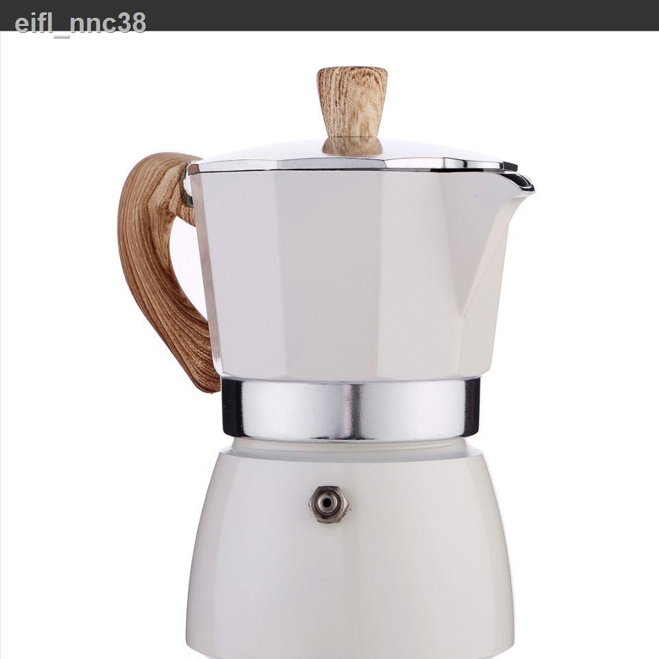 [bán chạy]㍿☇✜Bình pha cà phê dày nồi nhôm hình bát giác Châu Âu Máy xuyên biên giới moka pot cổ điển của Ý