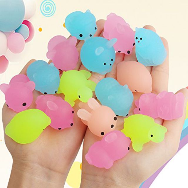 Mochi Hình Thú Cực Dễ Thương Siêu Mềm Siêu Mịn phát sáng "Softsquishy Animals" ( hàng sẵn )