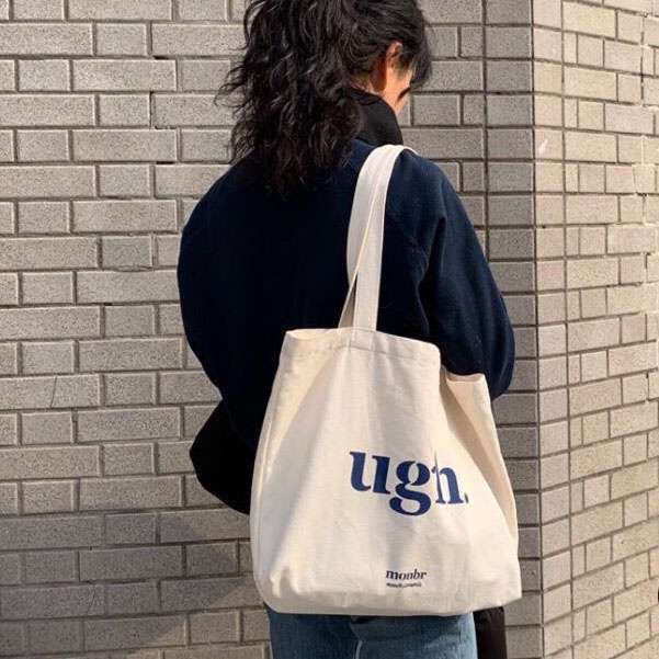 Túi tote vải mộc Tiệm nhà Pony form ngang dây kéo in hình TOAST BREAD LARGE (nhiều mẫu)