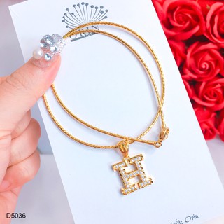 Kiềng cổ nữ dẻo nhuyễn mặt chữ đính đá thiết kế cao cấp Orin D5036