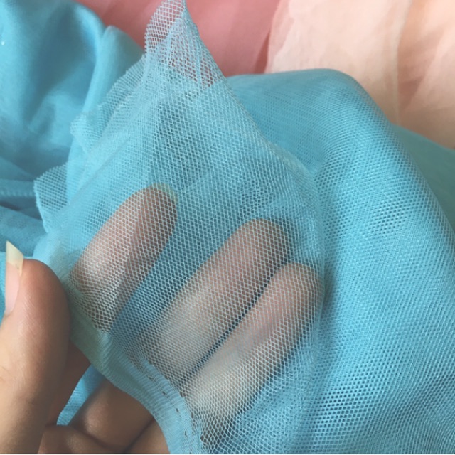 Vải voan lưới tutu màu xanh da trời nhạt 1mx khổ rộng 1,5m của Vải rẻ HB shop