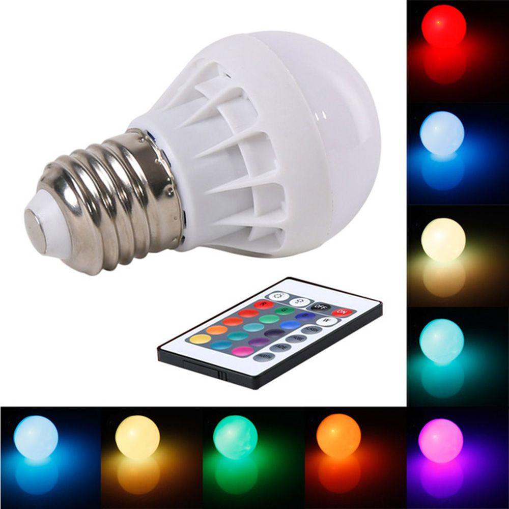 Bóng Đèn LED RGB AC85V-265V 85-265V 16 Màu Có Thể Thay Đổi Kèm Remote Điều Khiển