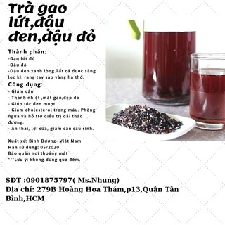 Trà gạo lứt, đậu đỏ, đậu đen xanh lòng rang tay handmade giảm cân,đẹp da-200gram