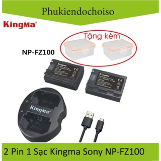 Mua Bộ 2 pin 1 sạc Kingma cho Sony NP-FZ100 + Hộp đựng Pin  Thẻ nhớ