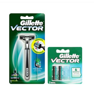 Bộ Dao Cạo Gillette Vector Tặng Vỉ Lưỡi 2 Dao