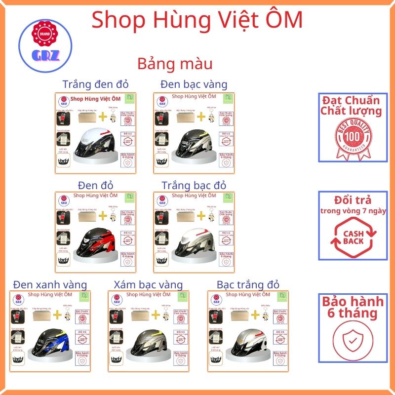Mũ bảo hiểm nữa đầu GRZ dán tem GIVI thời trang cao cấp nam nữ, Nón bảo hiểm 1/2 GRZ tem GIV thời trang cao cấp nam nữ
