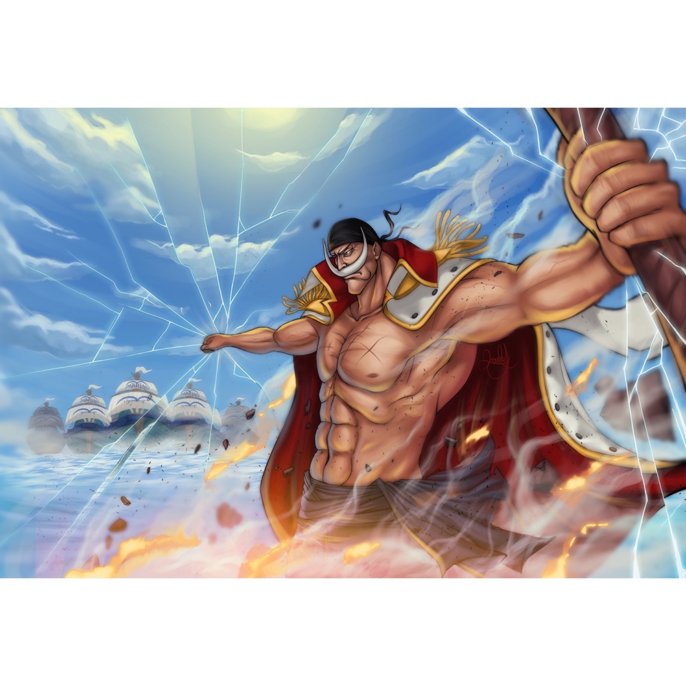 Poster A3 dán tường Anime, decal 30x42 trang trí có keo one piece wallpaper 3