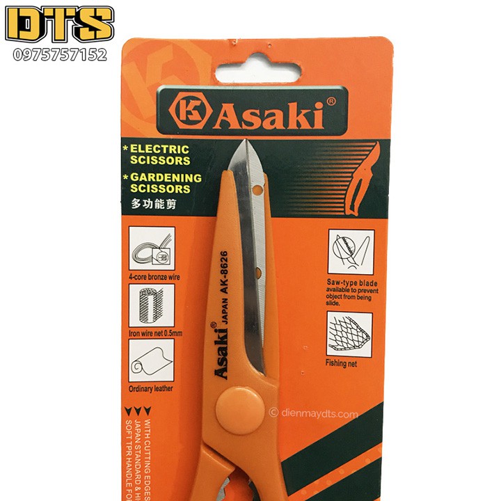 Kéo cắt đa năng Asaki AK-8626