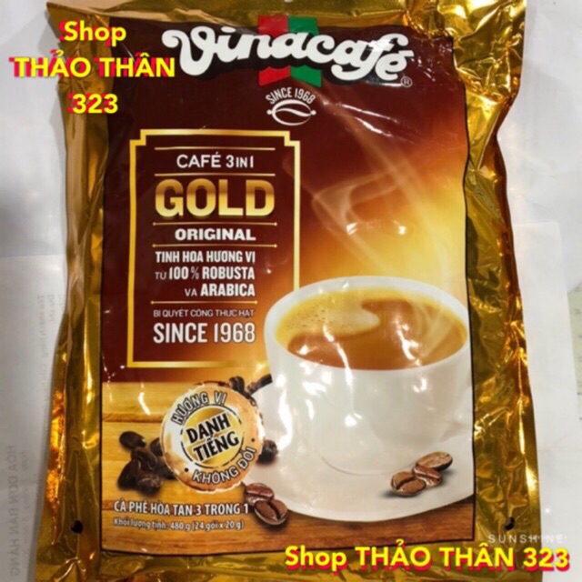 Cafê 3in1 VinaCafe Gold Original (1bịch x 24gói)