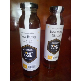 MẬT ONG THIÊN NHIÊN HONEYLAND - HOA RỪNG GIA LAI CHAI THỦY TINH 470 gr