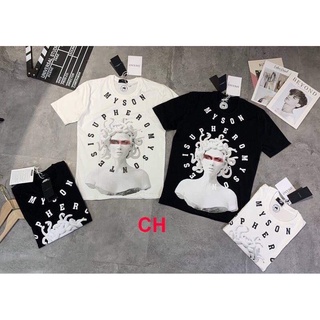 áo thun nam nữ in tương trắng đầu rắn CH