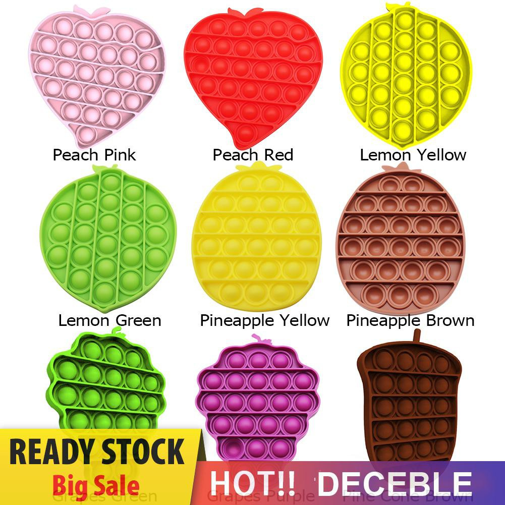 Pop It Fidget Đồ chơi Fruit Shape Push Bubble Sensory Đồ chơis Autism Anti-stress Đồ chơis Puzzle Game