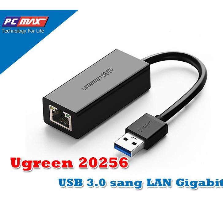 Cáp chuyển USB 3.0 sang LAN USB 3.0 to LAN tốc độ Gigabit Ugreen 20254 20255 20256 20257 50922- Hàng chính hãng