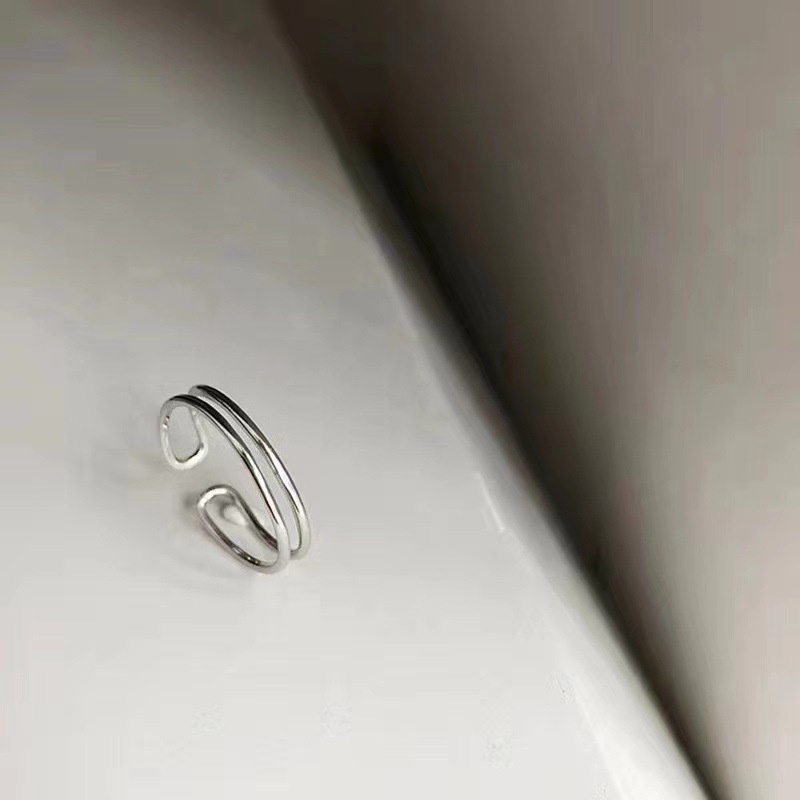 Nhẫn Đeo Tay Ba Mảnh Đơn Giản Có Thể Điều Chỉnh Kích Thước Phong Cách Hàn Quốc