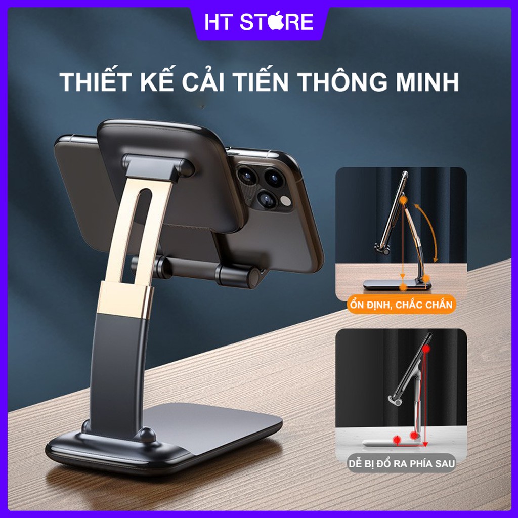 Giá đỡ Điện thoại, iPad để bàn kim loại cao cấp có thể gấp gọn tùy chỉnh theo yêu cầu - L311