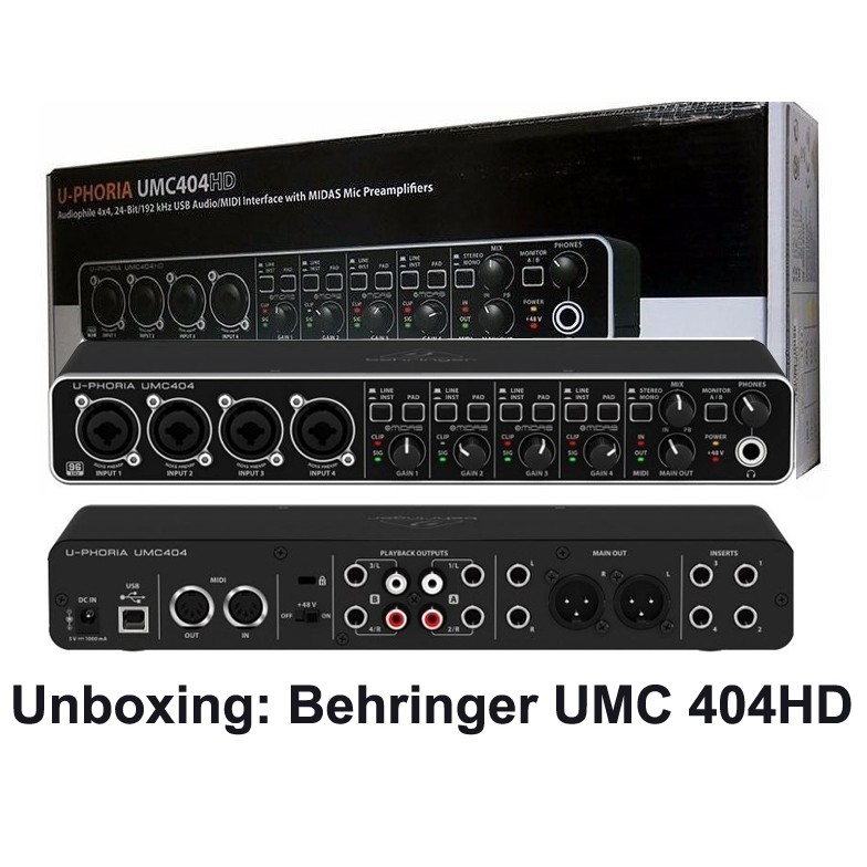 Card âm thanh Behringer U-PHORIA UMC404HD - USB 2.0 Audio/MIDI