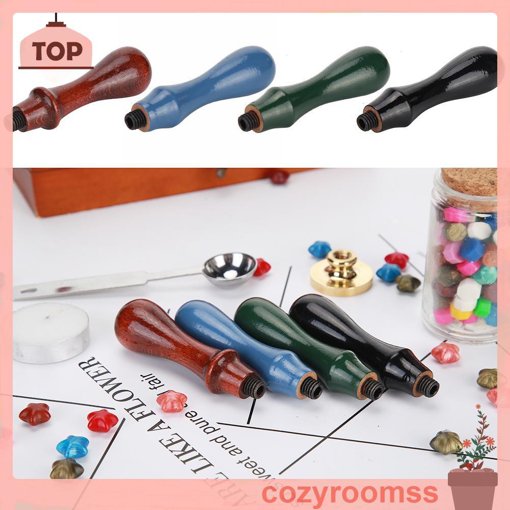 Tay cầm con dấu đóng sáp bằng gỗ phong cách vintage