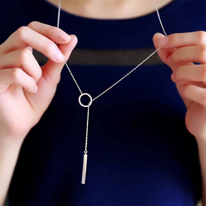 Mặt Dây Chuyền Vòng Cổ Dài Phần Thiết Kế đơn Giản Mẫu Nữ