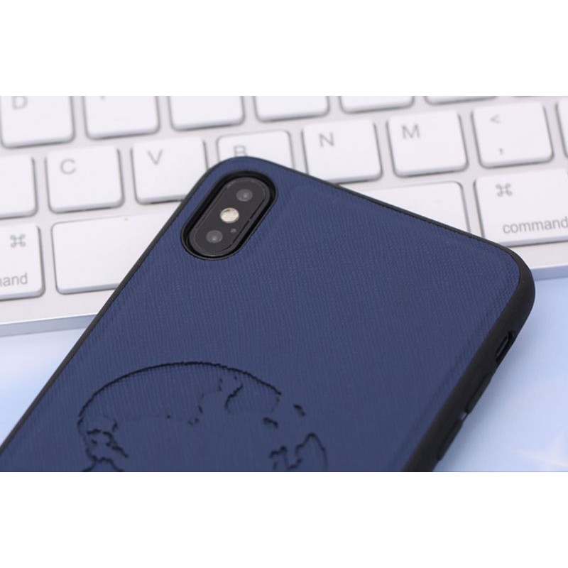 Ốp lưng iPhone X/XS Nhựa dẻo Felon JM Navy thế giới + TẶNG KÈM 1 ỐP LƯNG TRONG SUỐT CHỐNG SỐC CHO IPHONE X/Xs