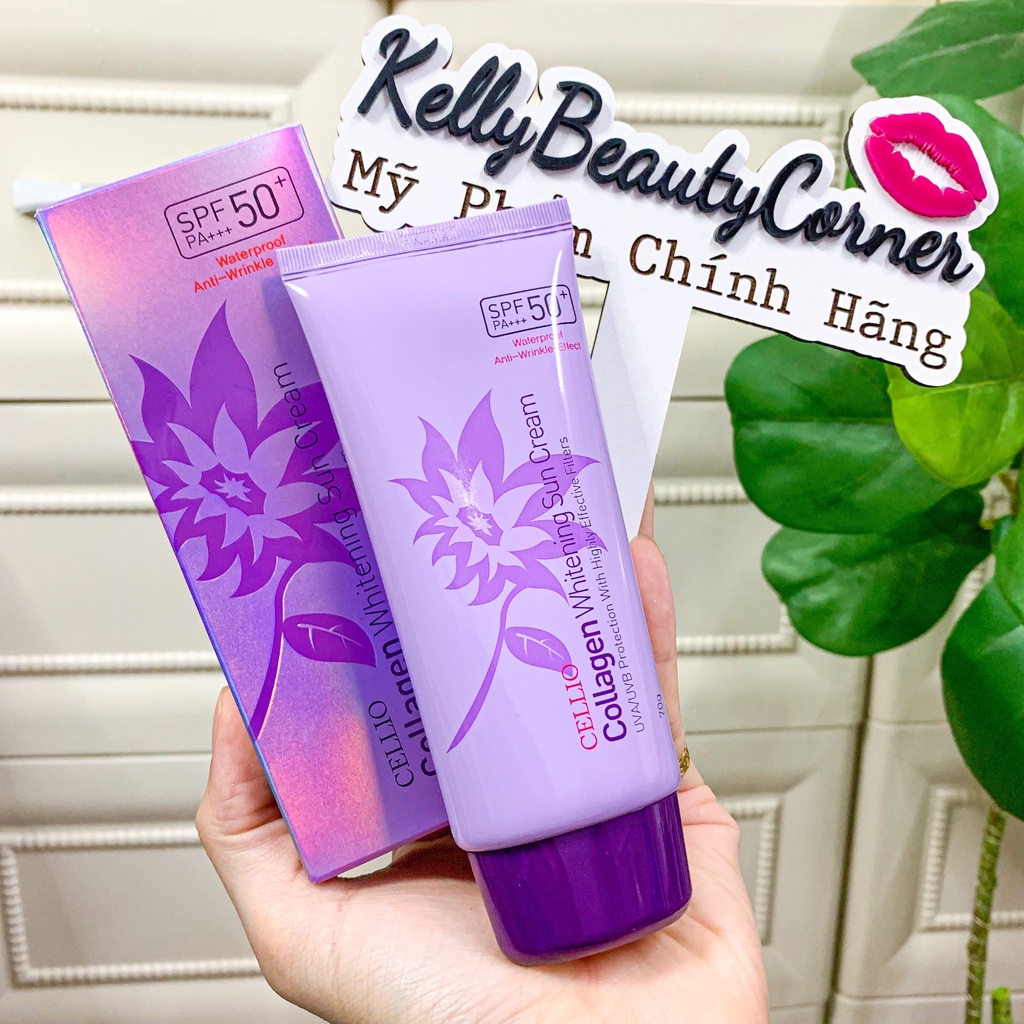 Kem chống nắng Cellio Collagen Whitening Sun Cream