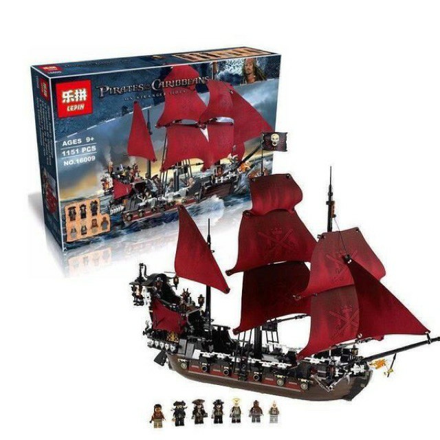 Lego - Lắp ráp chiếc tàu cướp biển đi tìm kho báu ở vùng biển Caribe 6001(Pirate Treasure)1207 khối