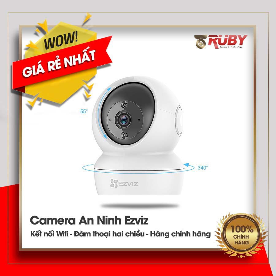 Camera wifi Ezvit C6N trong nhà ,bám theo chuyển động thông minh, chính hãng bảo  hành 24 tháng