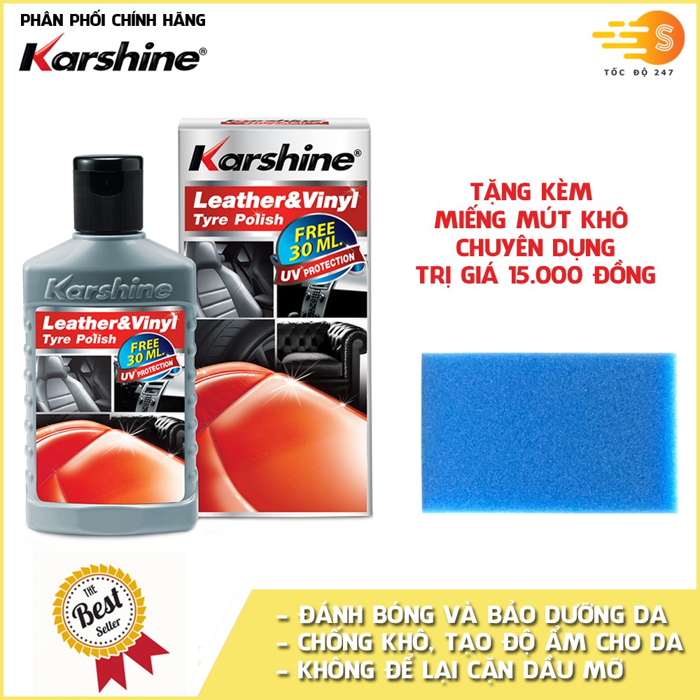 [Mã LIFE10K15 giảm 10K đơn 20K] Kem chăm sóc và bảo dưỡng nội thất ô tô Karshine KA-DA155 155ml - vệ sinh nội thất ô tô