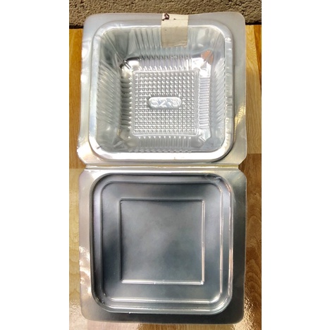 10 Hộp nhựa vuông đựng bánh 52B hộp bánh vuông hộp vuông trong đựng bánh 15x15x5cm