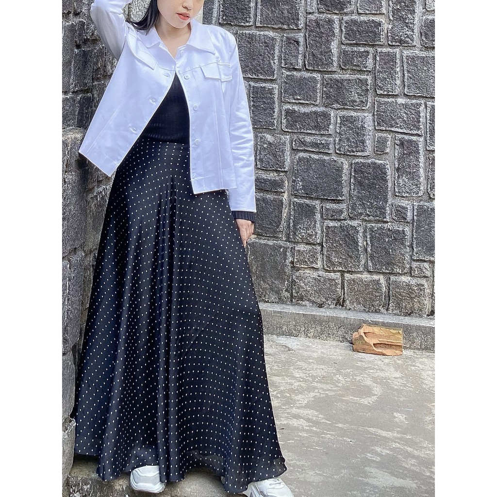 [AT MODA DE LITA] Chân váy midi chấm bi