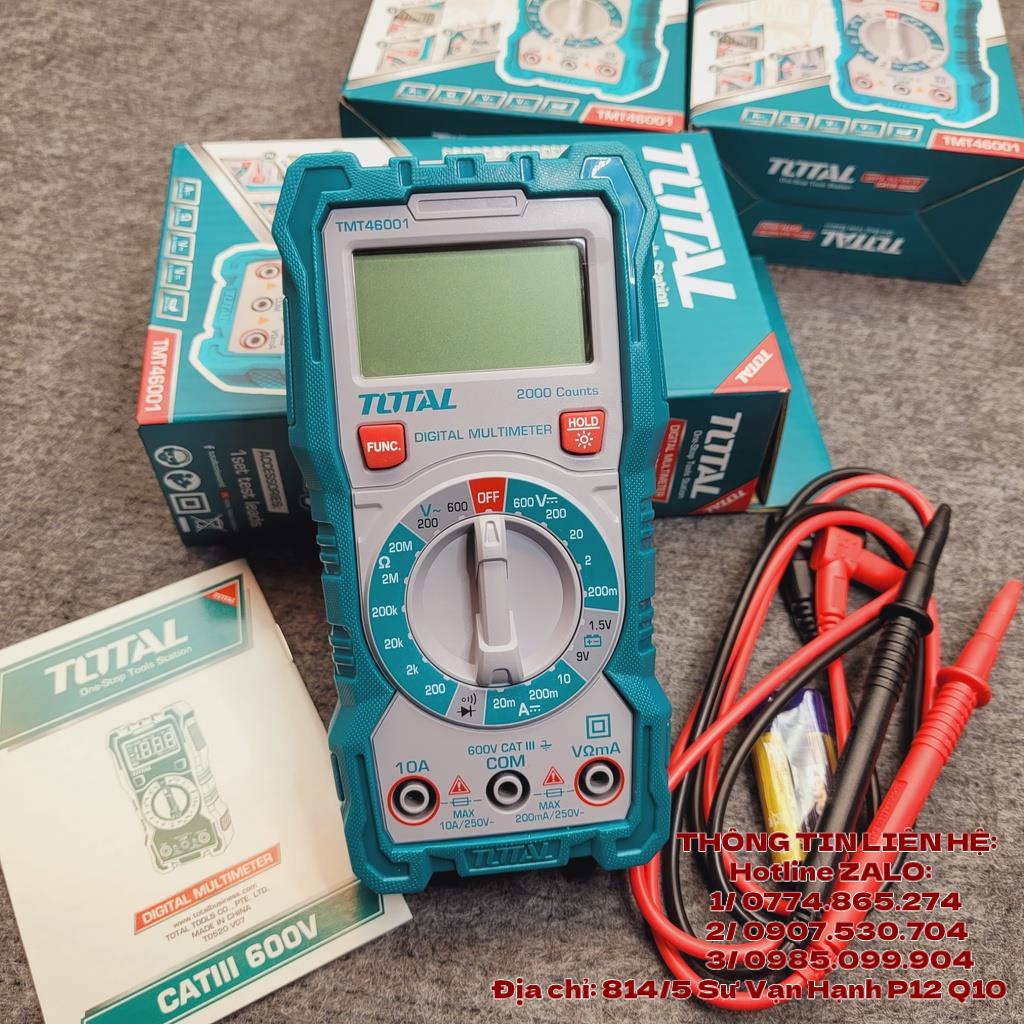 Dụng Cụ Máy Đo Đồng Hồ Đo Điện Vạn Năng TOTAL TMT46001 điện áp DC/AC dòng cơ bản