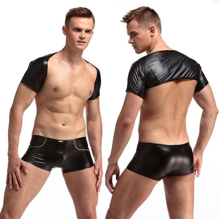 Cncd MBE413 Thương Hiệu Thời Trang Áo VEST Một Nửa Giả Da Màu Đen