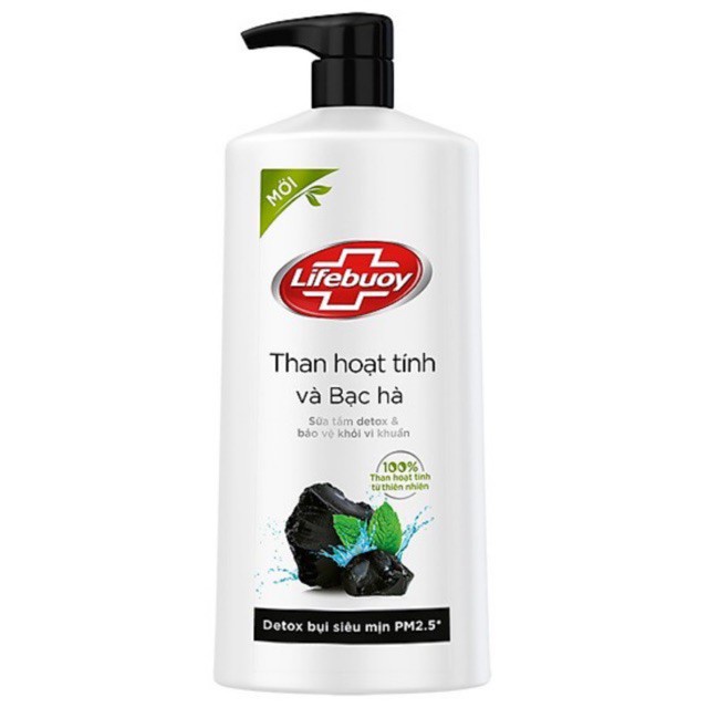 Sữa Tắm Lifebuoy Bảo Vệ Vượt Trội- Chăm Sóc Da- Than Hoạt Tính Bạc Hà - Matcha Khổ Qua 850g