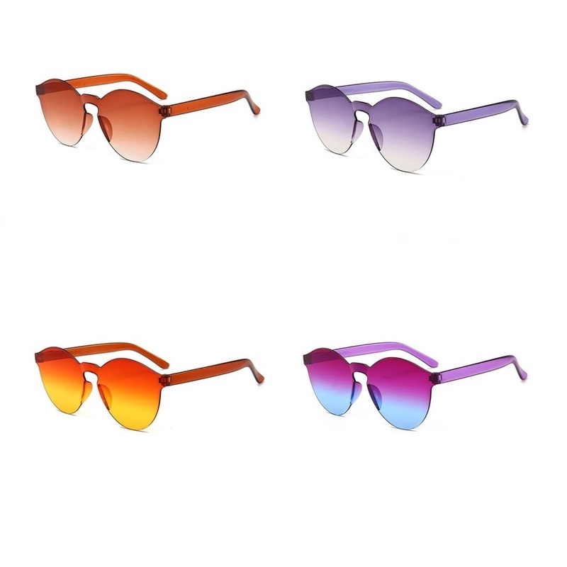 Kính Mát Tròng Trong Suốt Không Viền Thời Trang Cho Nam Và Nữ