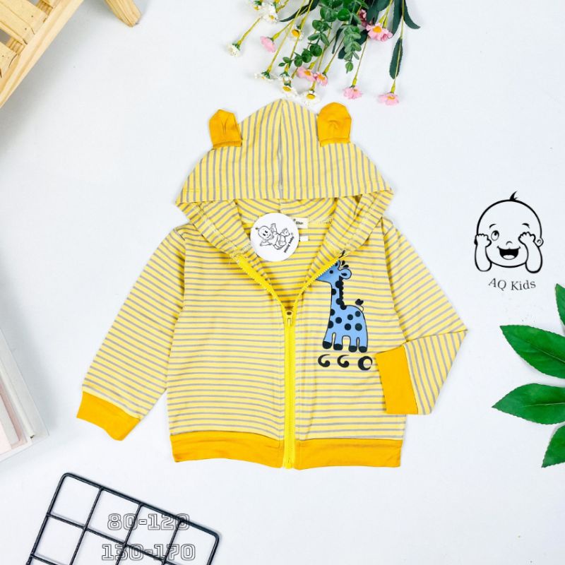 [BÉ 7-28kg] Áo Khoác Cho Bé Vải Sọc Visco Size, Hàng Chính Hãng Minlybaby AKS3