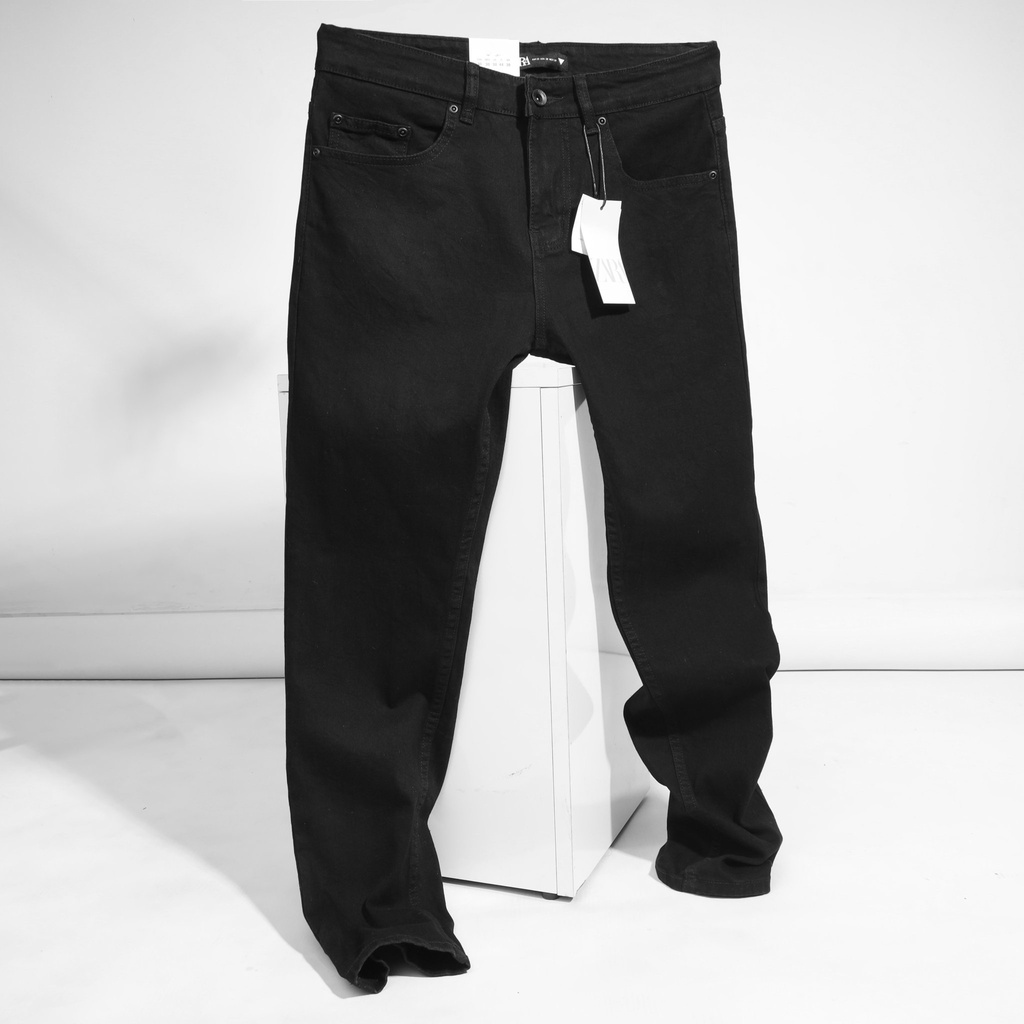 Quần Jean Nam Đen , rách gối, chất vải cao cấp Co dãn 4 chiều