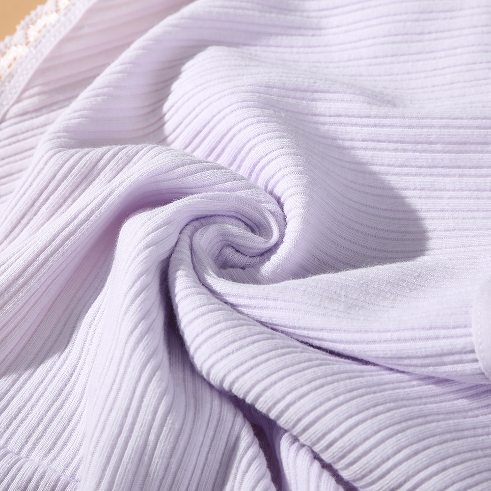Bộ 5 Quần Lót Cotton Aijolen Lưng Vừa In Họa Tiết Thỏ Hoạt Hình Màu Tím Phong Cách Nhật Bản Dễ Thương Cho Nữ