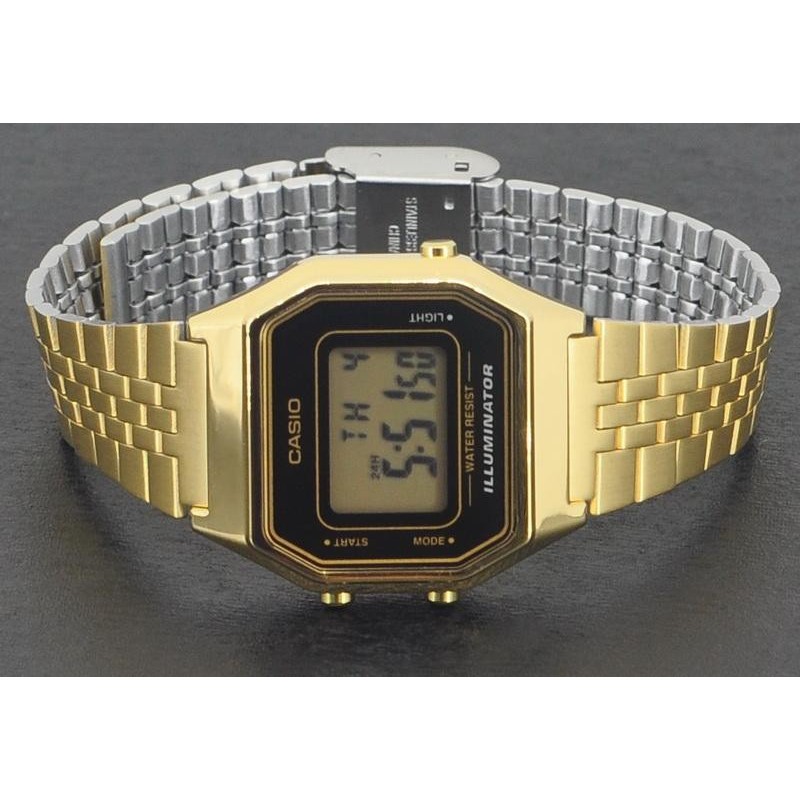 ĐỒNG HỒ NỮ CASIO LA680WGA-1DF Gold - Dây kim loại