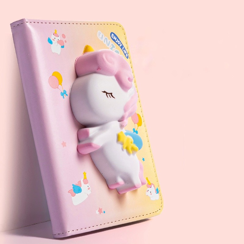 Sổ lưu niệm ngựa Pony Unicorn- Sổ viết tay- notebook kèm thú dẻo xả stress tại Nguyễn Gia group Cao Đạt Quận 5