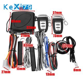 9Pcs/Set Car SUV Keyless Entry Engine Start Alarm System Push Button Remote Starter Stop Auto