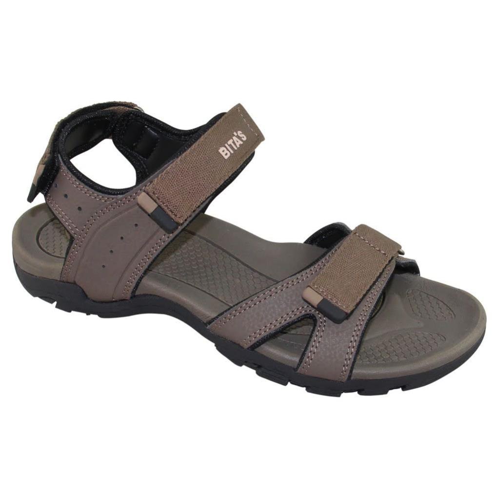 SANDAL ĐẾ BẰNG NAM BITA'S SPS.132 (ĐEN + NÂU) - HÀNG CHÍNH HÃNG BITAS -*()^1