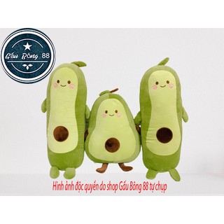 Gấu bông trái bơ xanh siêu đáng yêu vải nhung mềm mịn cao cấp